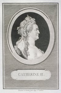 Catherine II by Augustin de Saint Aubin